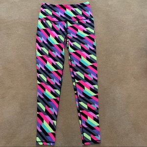Victoria’s Secret Knockout Tight neon geometric full-length leggings